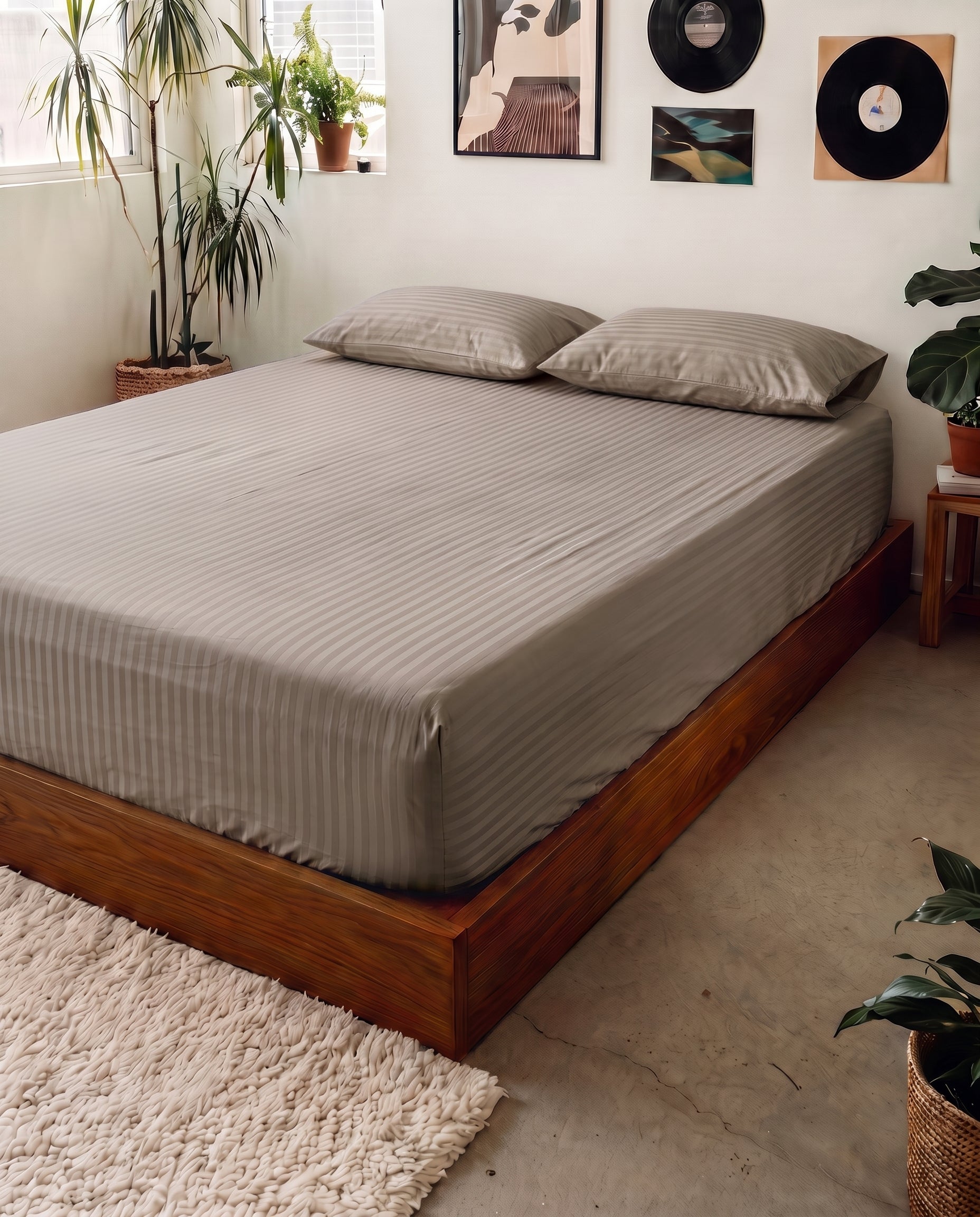 Striped Bedsheet Set – Microfiber