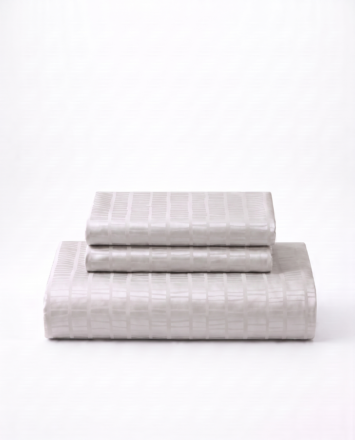Dashes Fitted Bedsheet Set - Light Grey