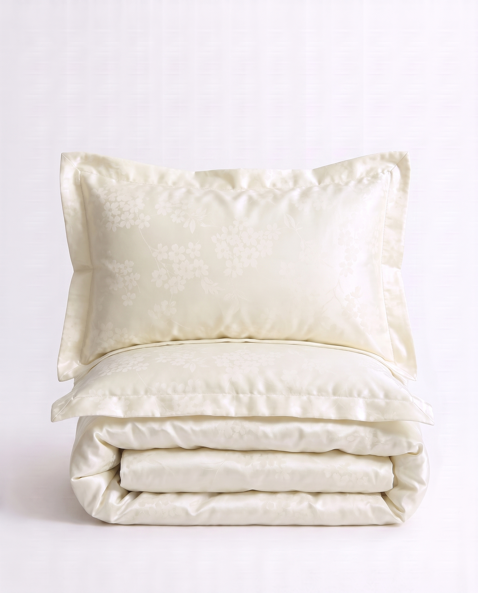 Duvet Cover Set – Flowers (Jacquard Polycotton)