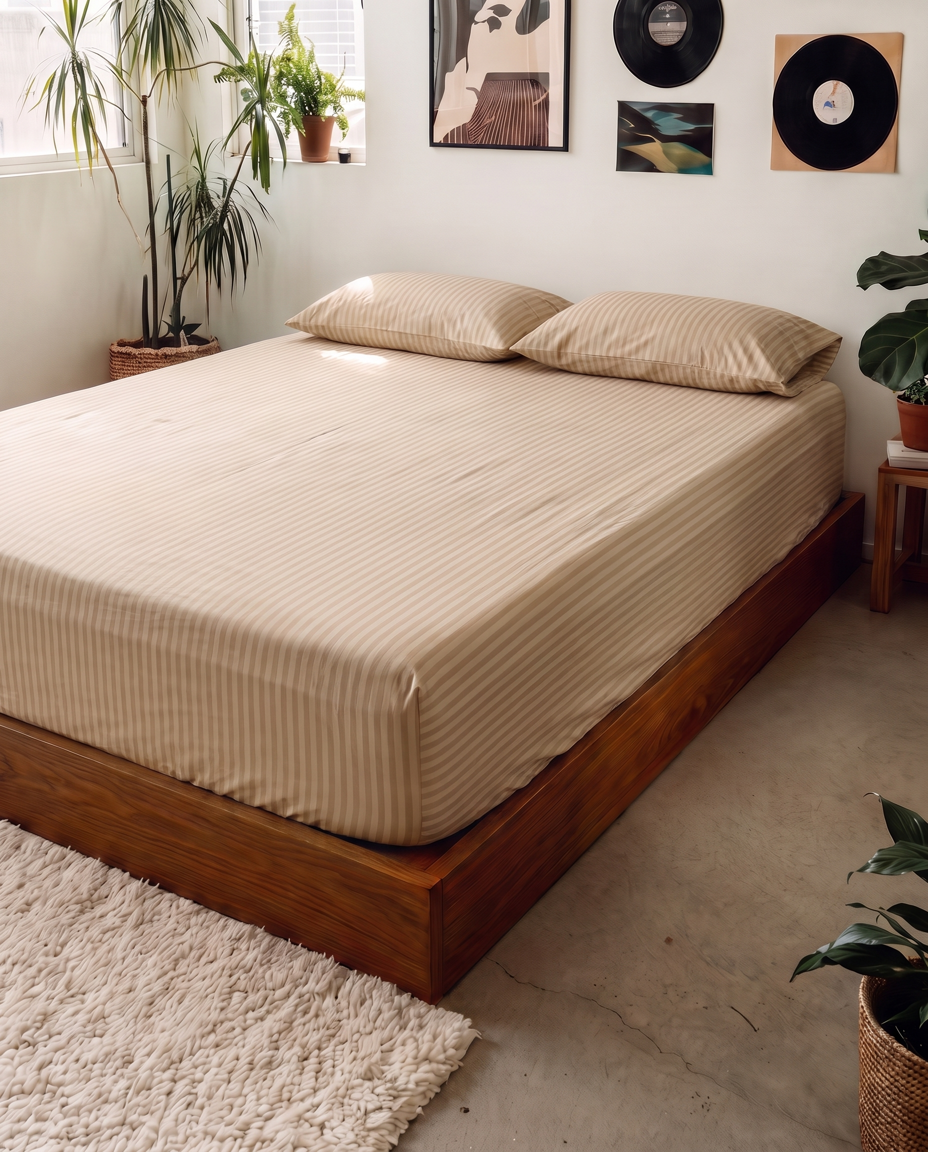 Striped Bedsheet Set – Microfiber