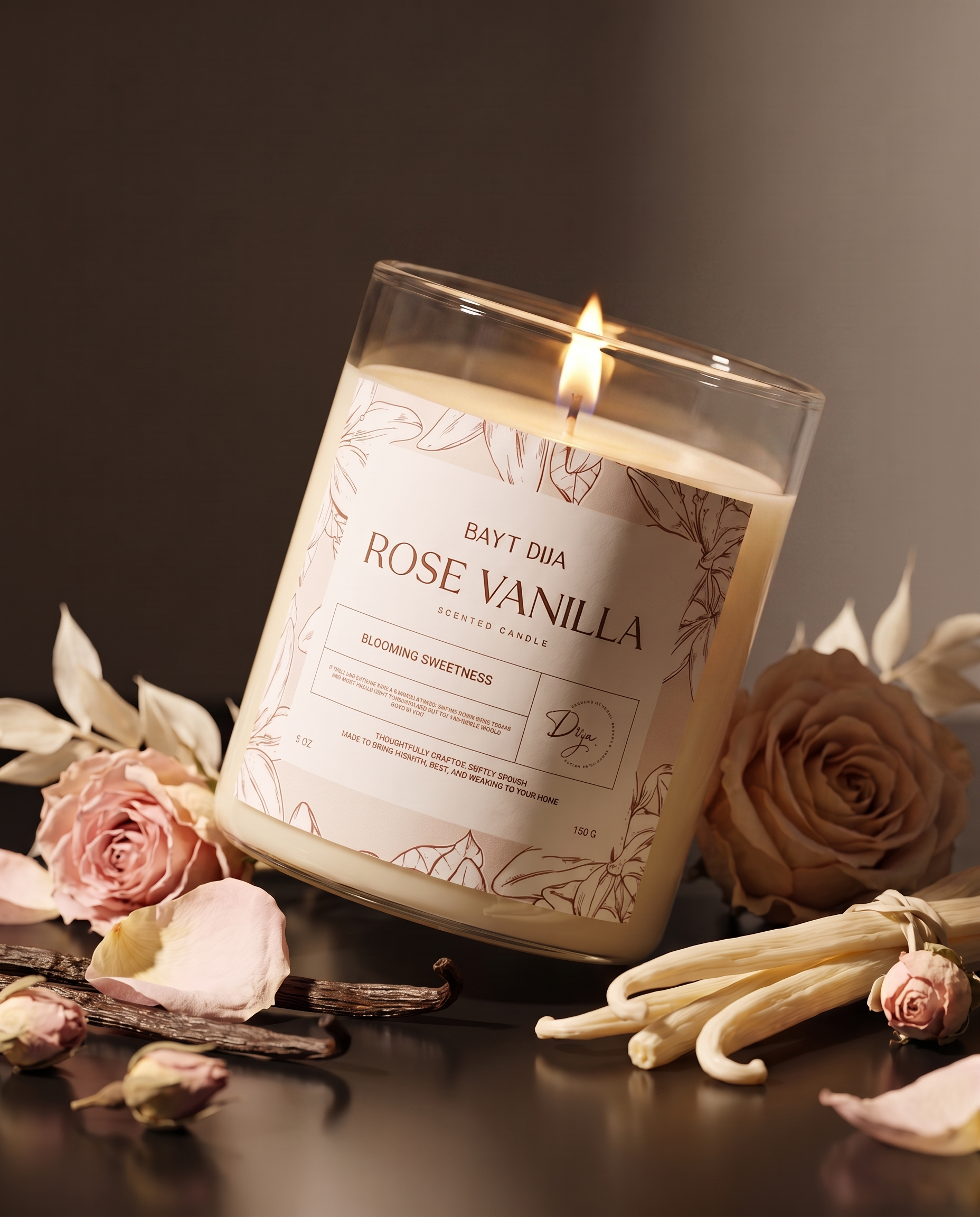 Rose Vanilla Candle
