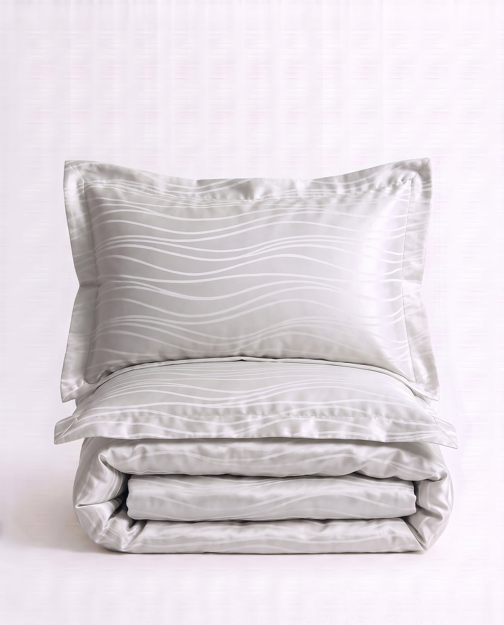 Duvet Cover Set – Wavy Stripes (Jacquard Polycotton)