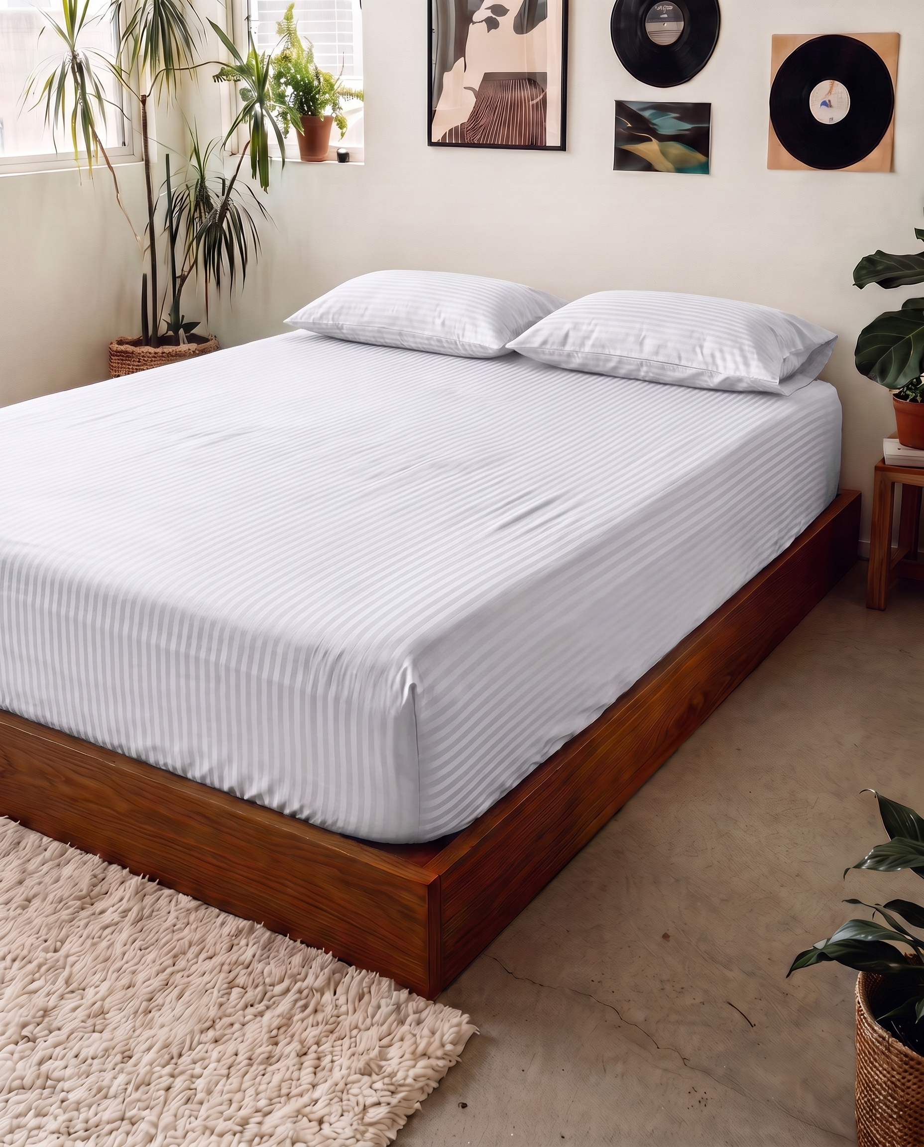 Striped Bedsheet Set – Microfiber